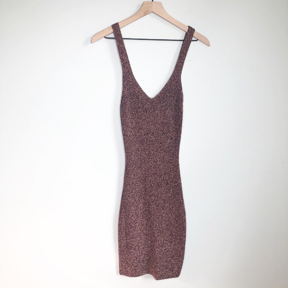 Aritzia Wilfred Fitted Knit Midi Marbled Dress - Picture 1 of 8
